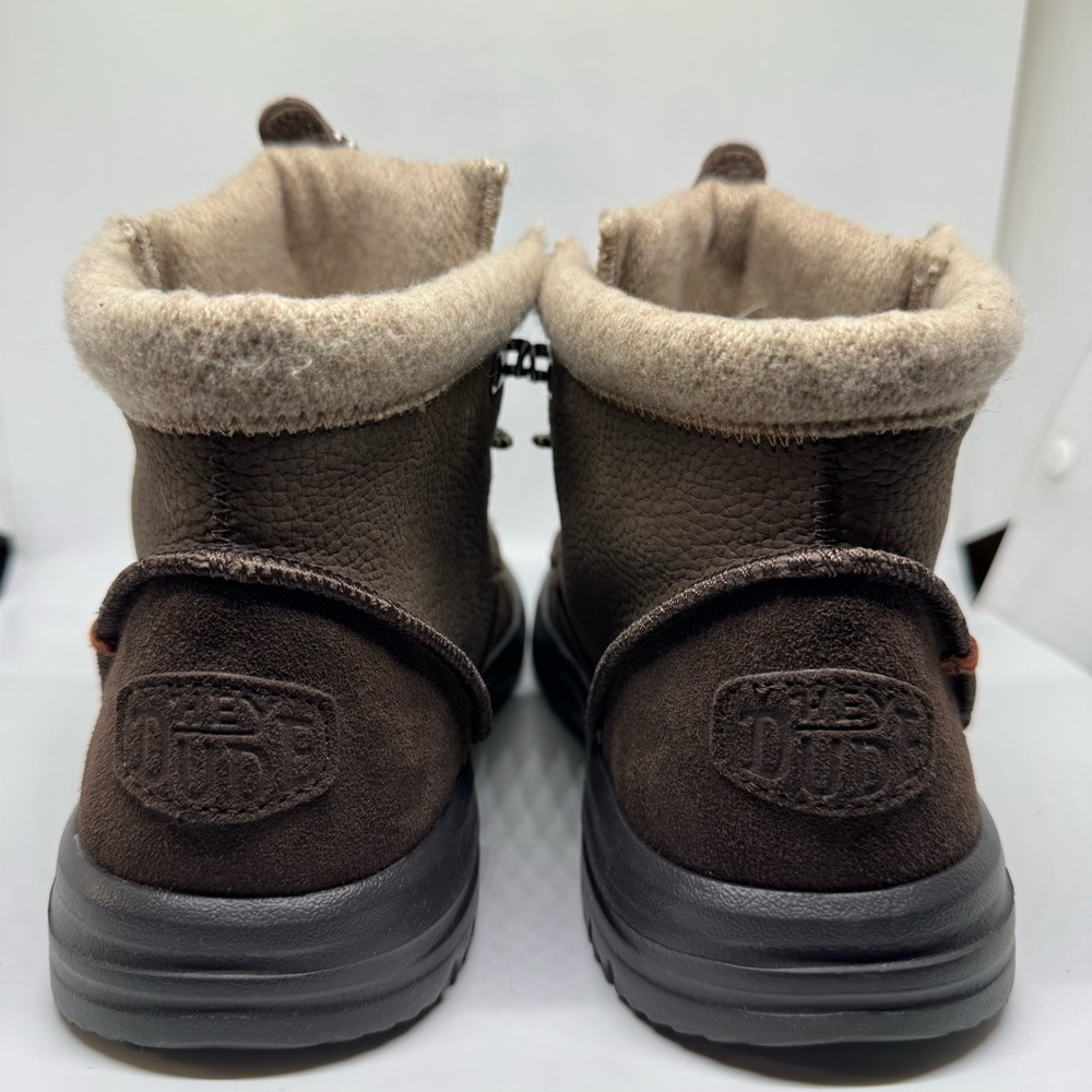 Hey Dude Mens Leather Bradley Boots Brown Color Size 8 - Picture 8 of 11